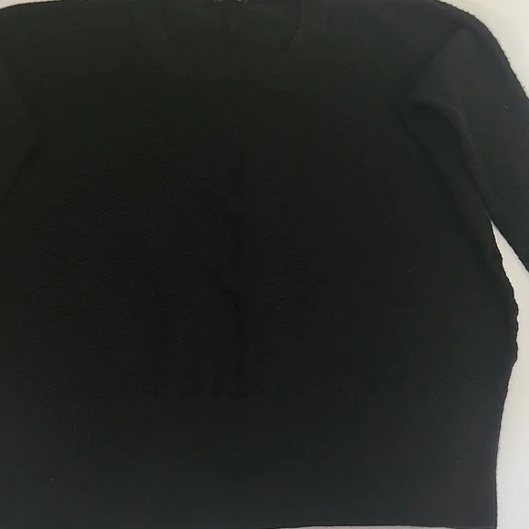 Talbots Women's Black Crew Neck Sweater - Picture 2 of 11